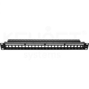 Panel de parcheo datos 19" vacío 24 puertos 1U